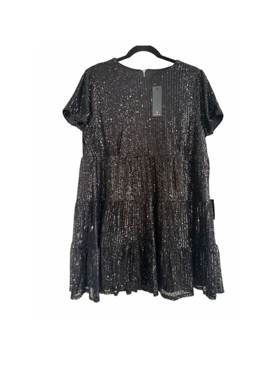 Lulus Dresses & Skirts - NWT Lulus Black Sequin Mini Dress - Large